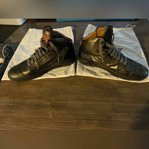 Bally shiny leather high top sneakers ETHYX men’s 8 1/2 - Picture 3 of 5